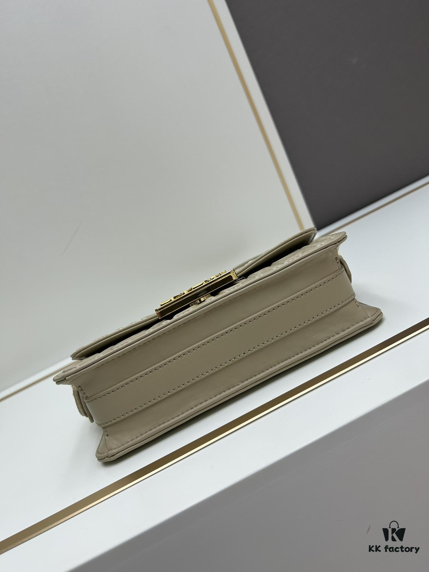 Miss Dior Quilted Calfskin Shoulder Bag in Cream White – 2024 Winter Ready-to-Wear Collection