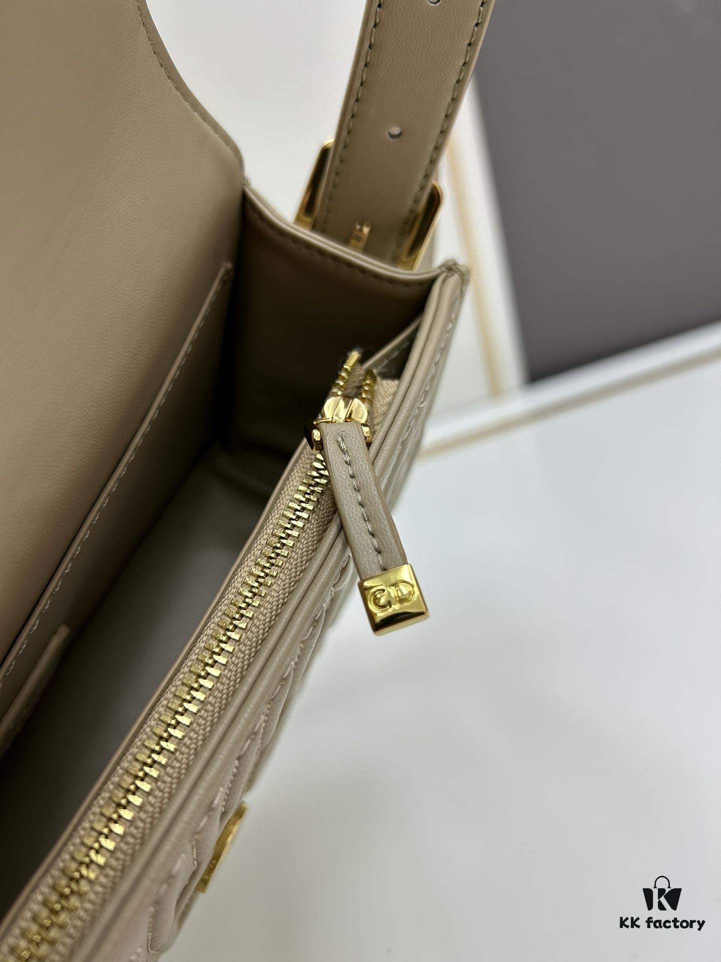 Miss Dior Quilted Calfskin Shoulder Bag in Cream White – 2024 Winter Ready-to-Wear Collection