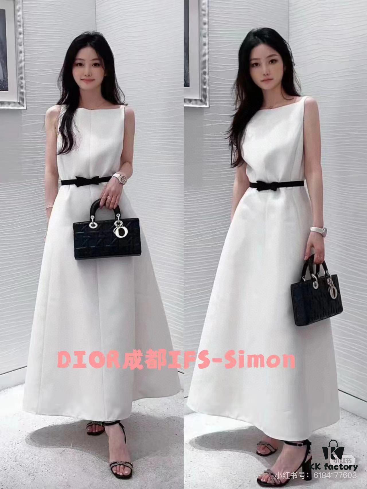 Dior Lady D-Joy Handbag in Black Embossed Calfskin with Cannage Pattern - Medium Size