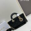 Dior Lady D-Joy Medium Handbag in Black Embossed Calfskin with Cannage Pattern