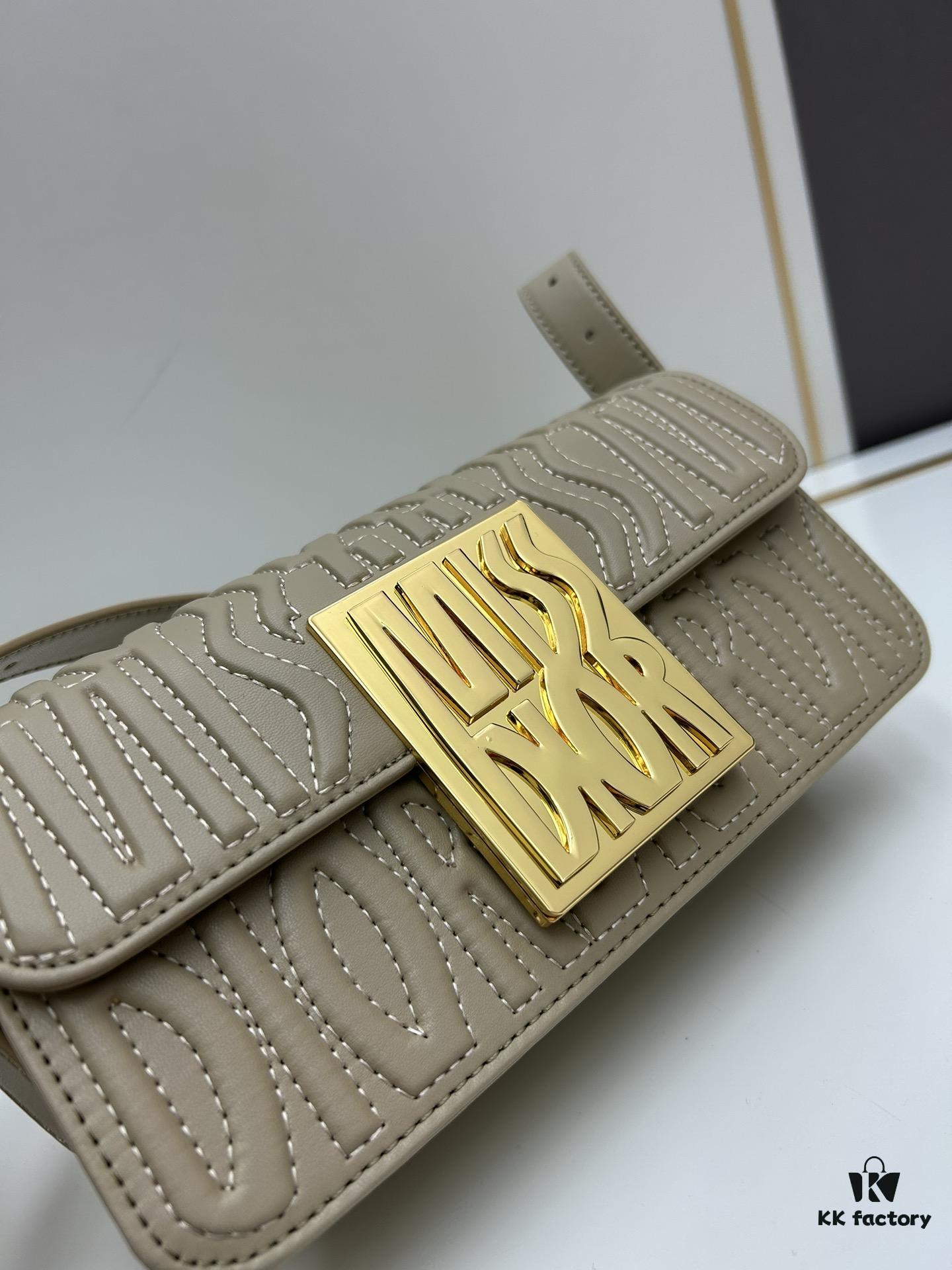 Miss Dior Quilted Calfskin Shoulder Bag in Cream White – 2024 Winter Ready-to-Wear Collection