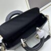 Dior Lady D-Joy Medium Handbag in Black Embossed Calfskin with Cannage Pattern
