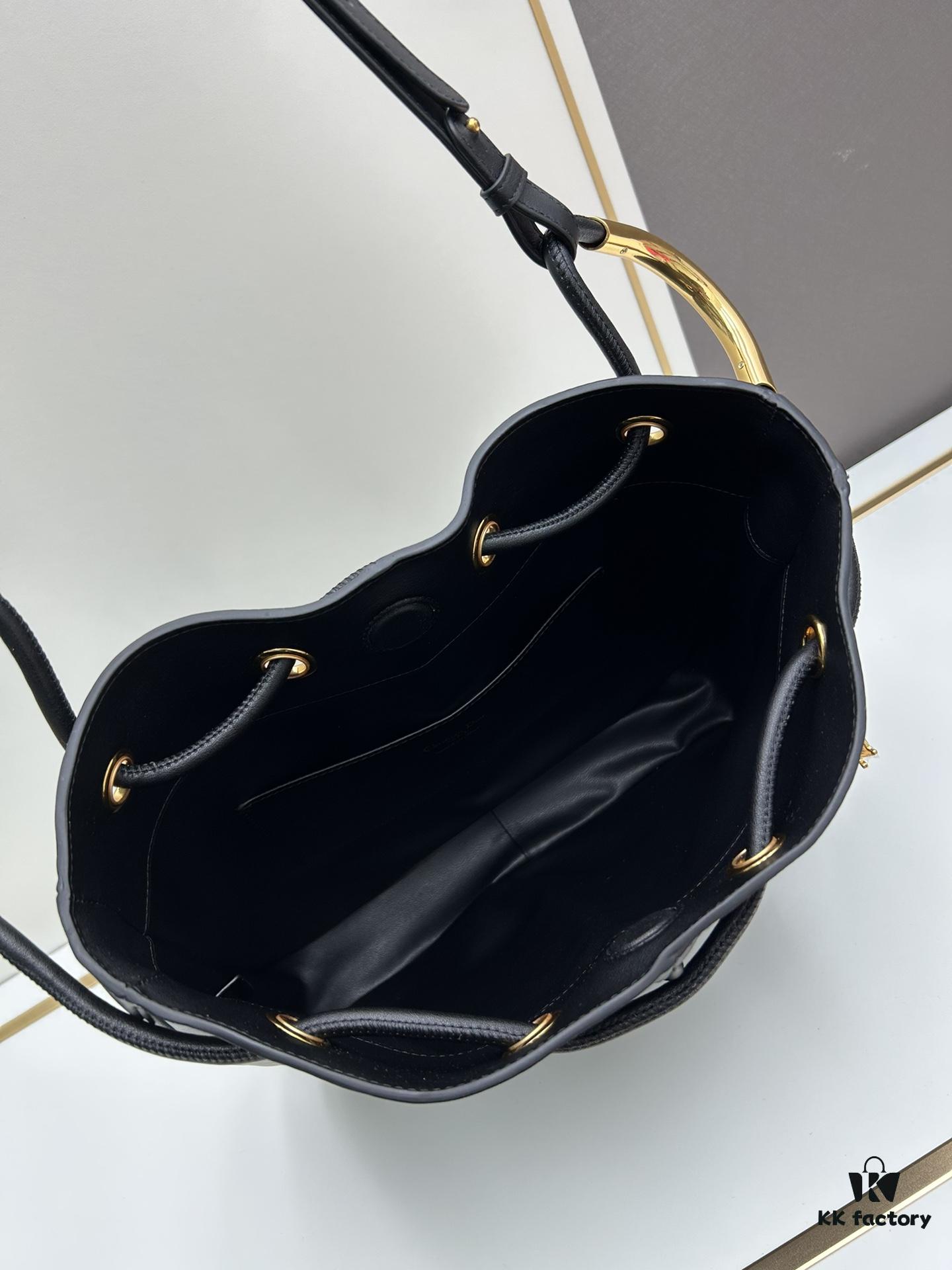 Large Full Leather Blue Cloth Dior Nolita Handbag from the 2024 Fall Collection