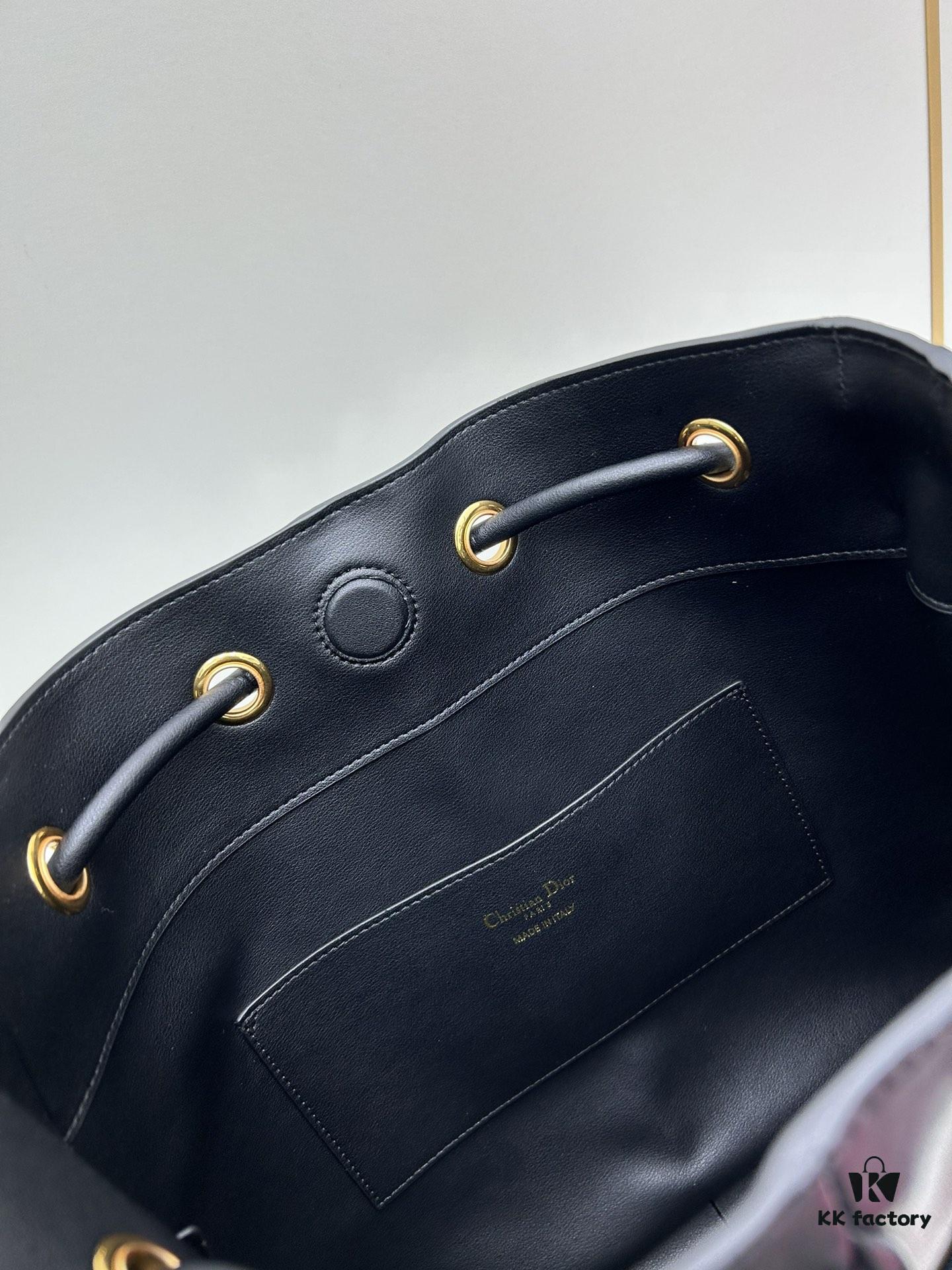 Large Full Leather Blue Cloth Dior Nolita Handbag from the 2024 Fall Collection