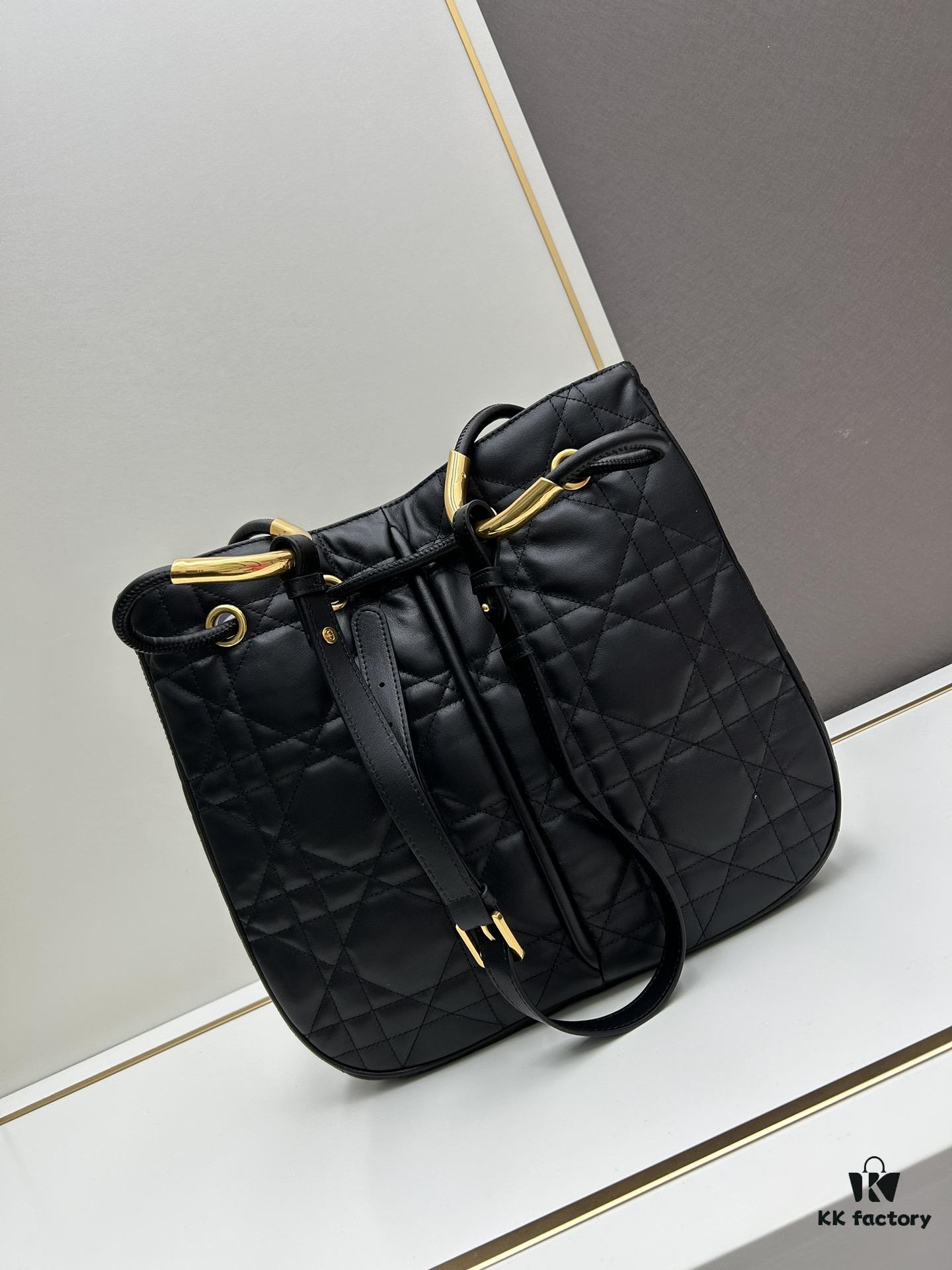 Large Full Leather Blue Cloth Dior Nolita Handbag from the 2024 Fall Ready-to-Wear Collection