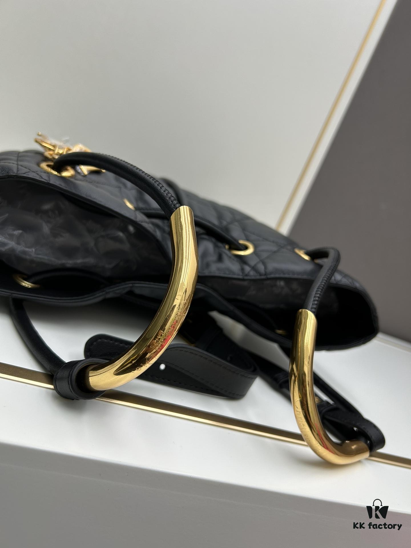 Large Full Leather Blue Cloth Dior Nolita Handbag from the 2024 Fall Ready-to-Wear Collection