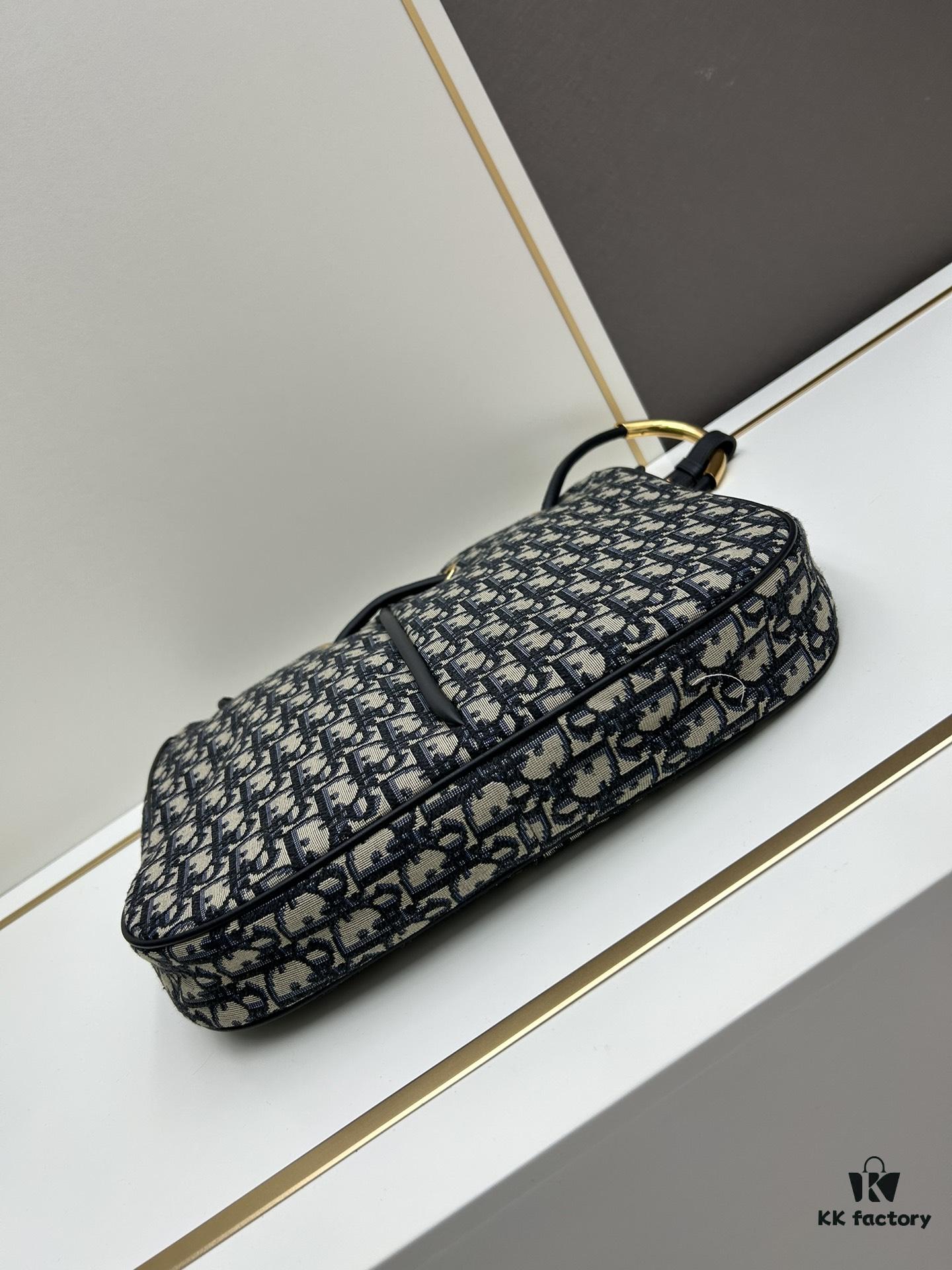 Large Full Leather Blue Cloth Dior Nolita Handbag from the 2024 Fall Ready-to-Wear Collection