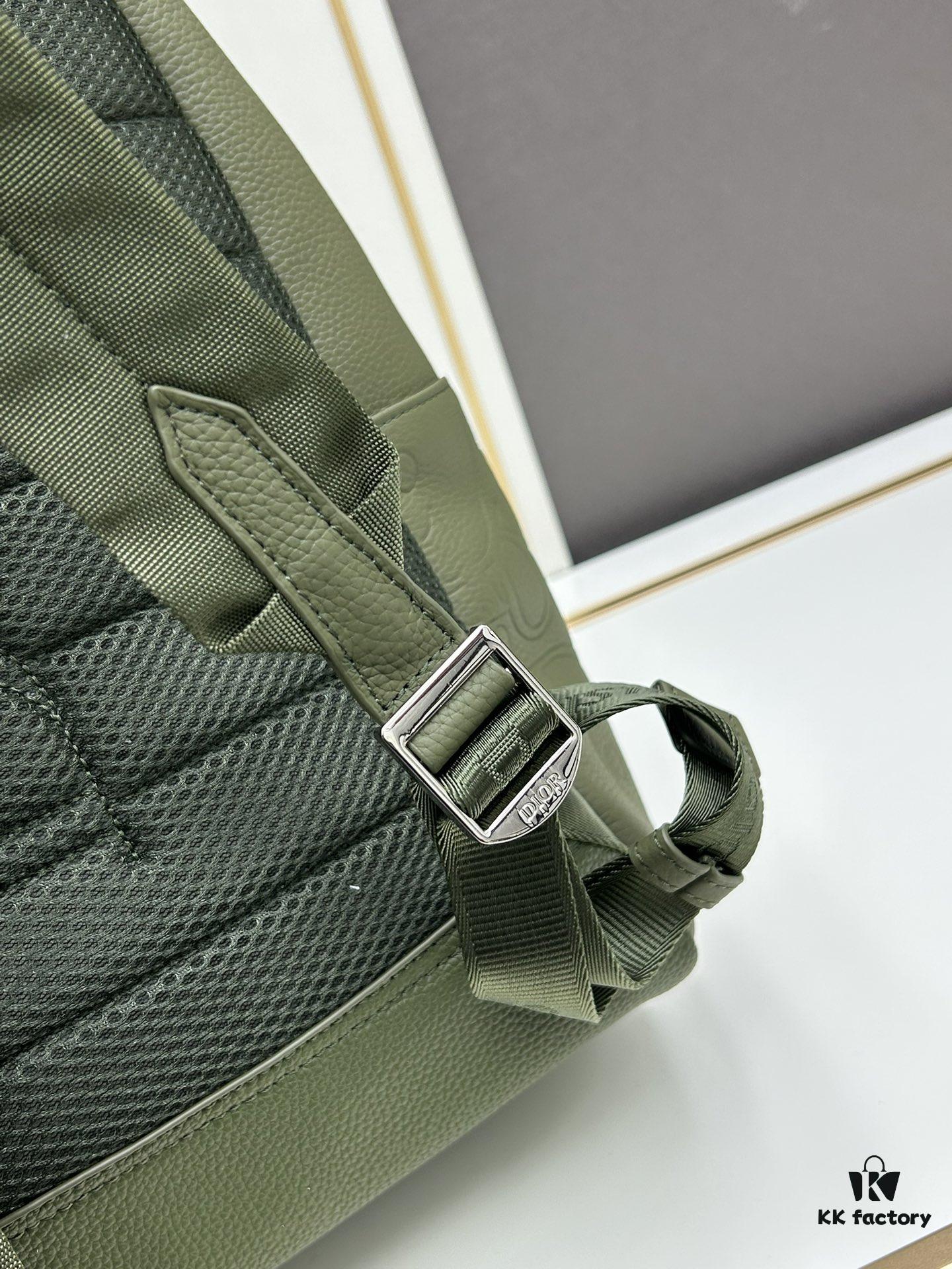 DIOR Dior Latest Model Backpack Large and Small, Official Website Synchronized Autumn-Winter New Arrival Featuring Embossed Classic Pattern on Black Calfskin Leather