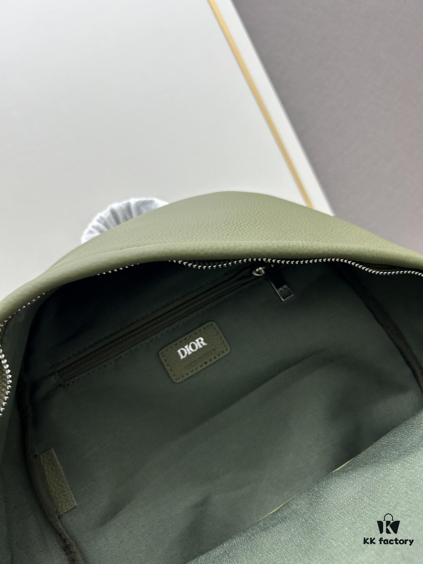 DIOR Dior Latest Model Backpack Large and Small, Official Website Synchronized Autumn-Winter New Arrival Featuring Embossed Classic Pattern on Black Calfskin Leather