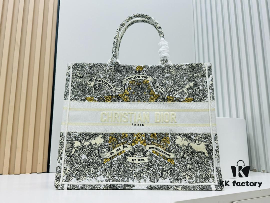 Oversized Original Order Thick Yarn Fabric Dior Book Tote