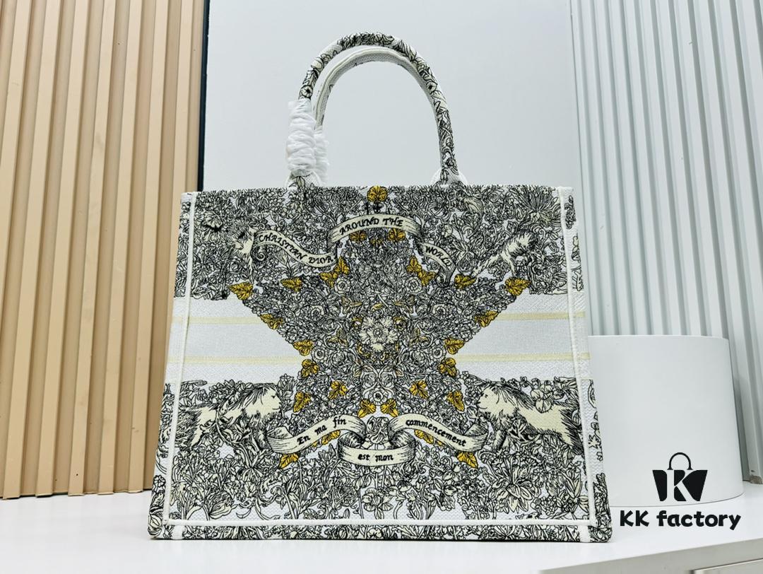 Oversized Original Order Thick Yarn Fabric Dior Book Tote