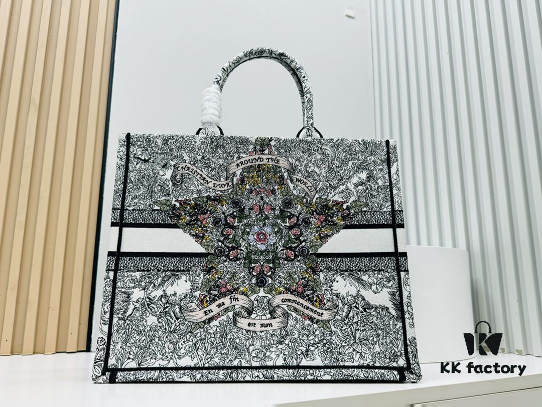 Oversized Original Order Thick Yarn Fabric Dior Book Tote