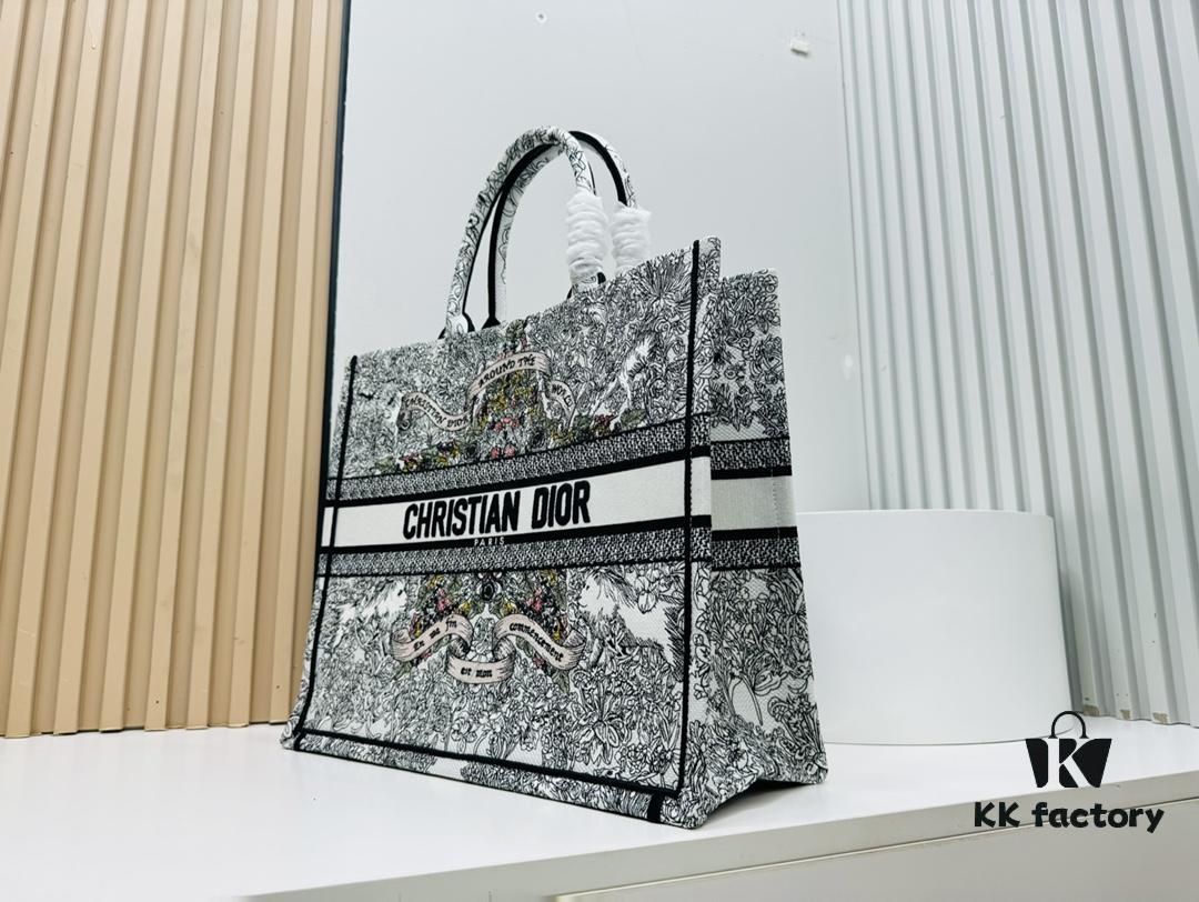 Oversized Original Order Thick Yarn Fabric Dior Book Tote