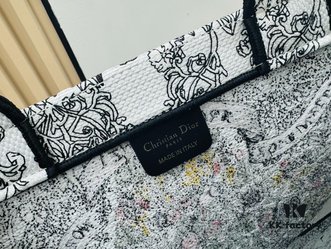 Oversized Original Order Thick Yarn Fabric Dior Book Tote