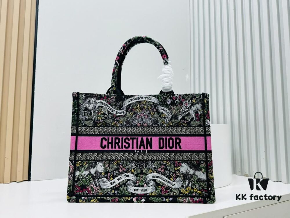 Thick Canvas Fabric Original Order Medium Size [Dior Book Tote]