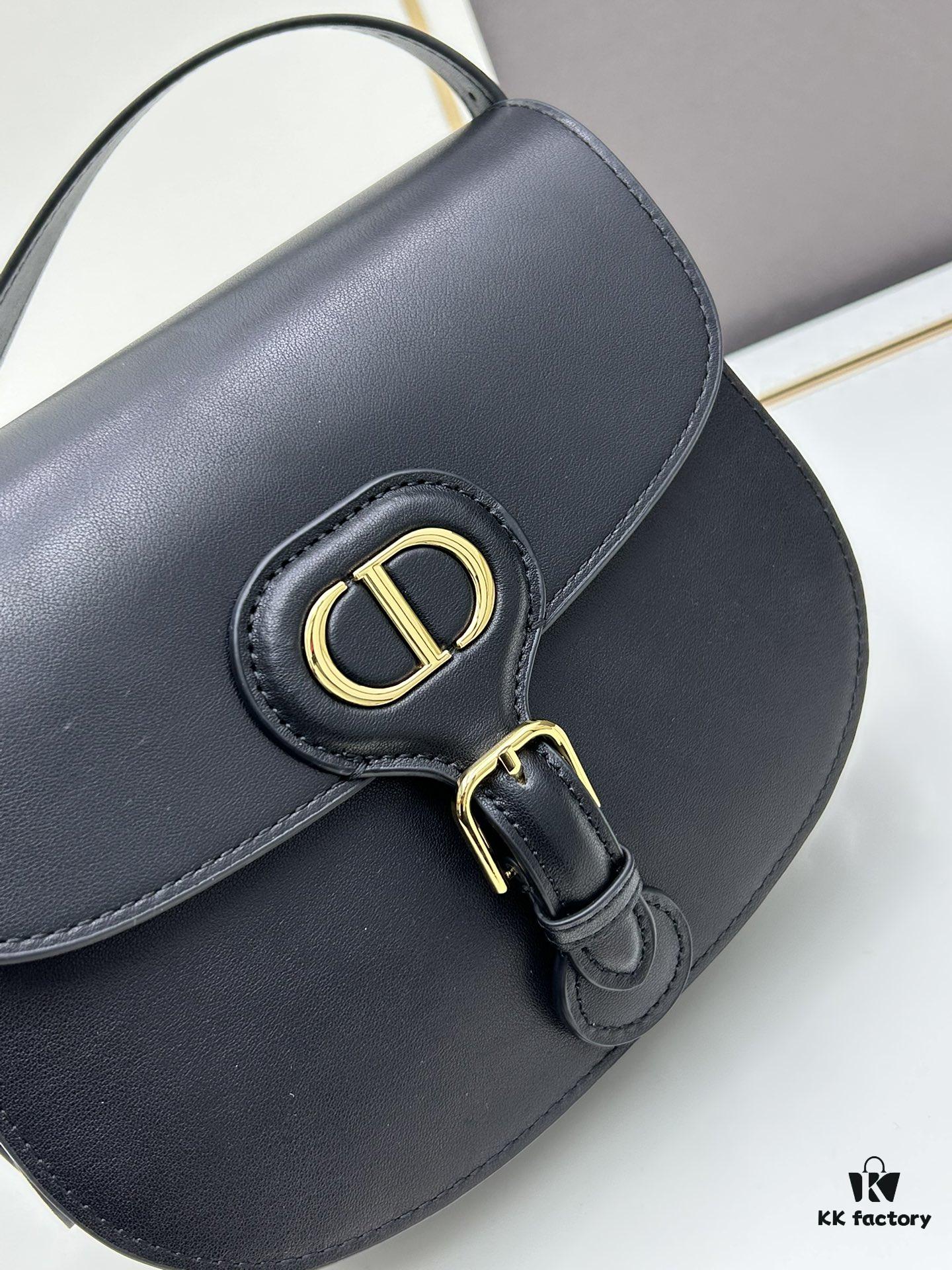 Dior Bobby Tote Bag, Fall New Arrival, Vintage Style, Full-Grain Cowhide Leather, 22 Size