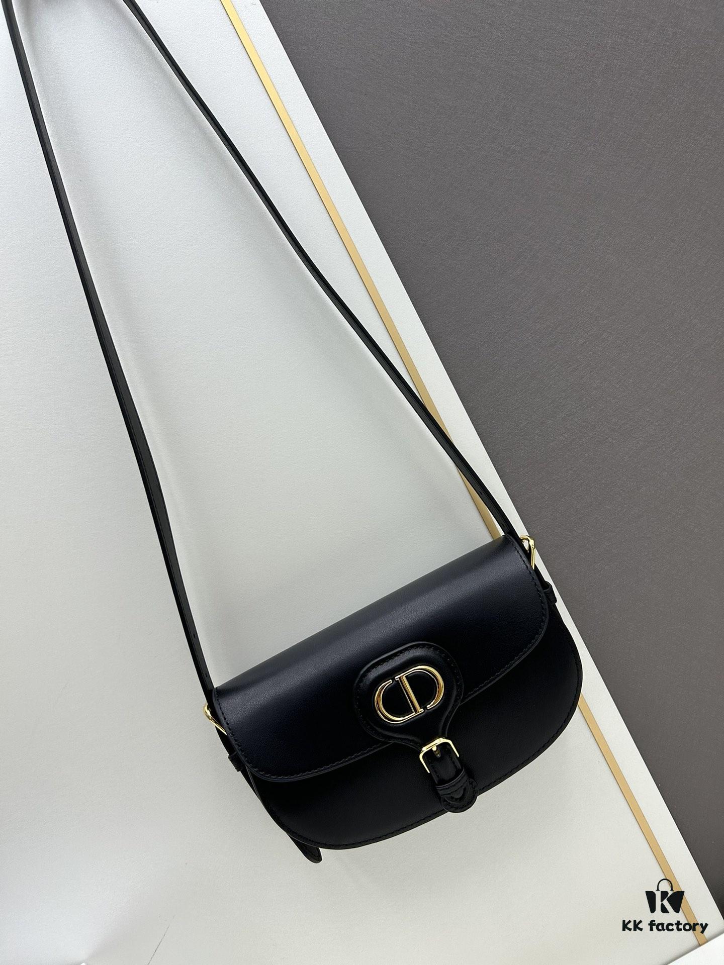 Dior Bobby Bag, Early Autumn New Vintage Style, Full-Grain Calfskin Texture, Structured Body with Antique-Finish Hardware