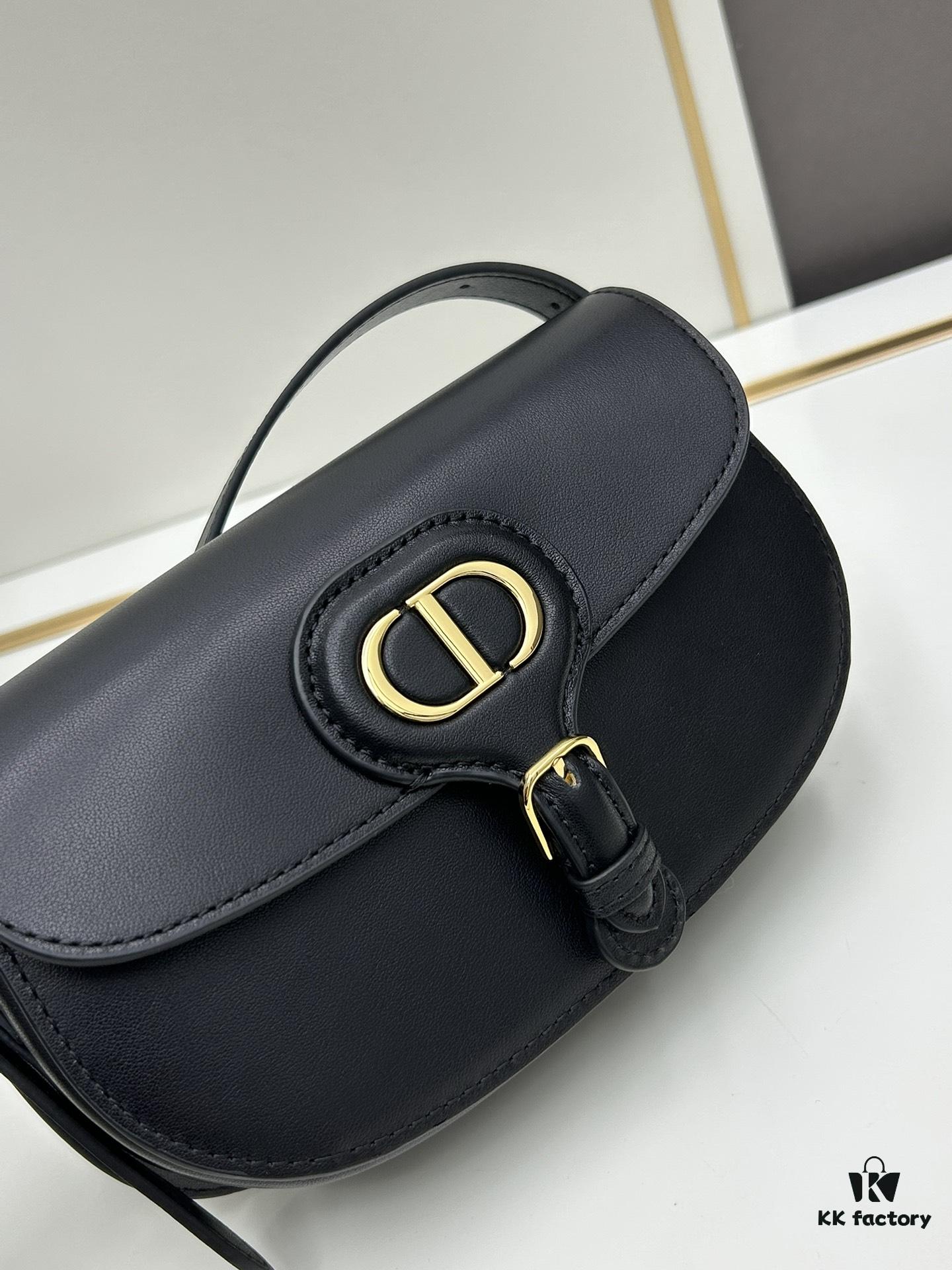 Dior Bobby Bag, Early Autumn New Vintage Style, Full-Grain Calfskin Texture, Structured Body with Antique-Finish Hardware