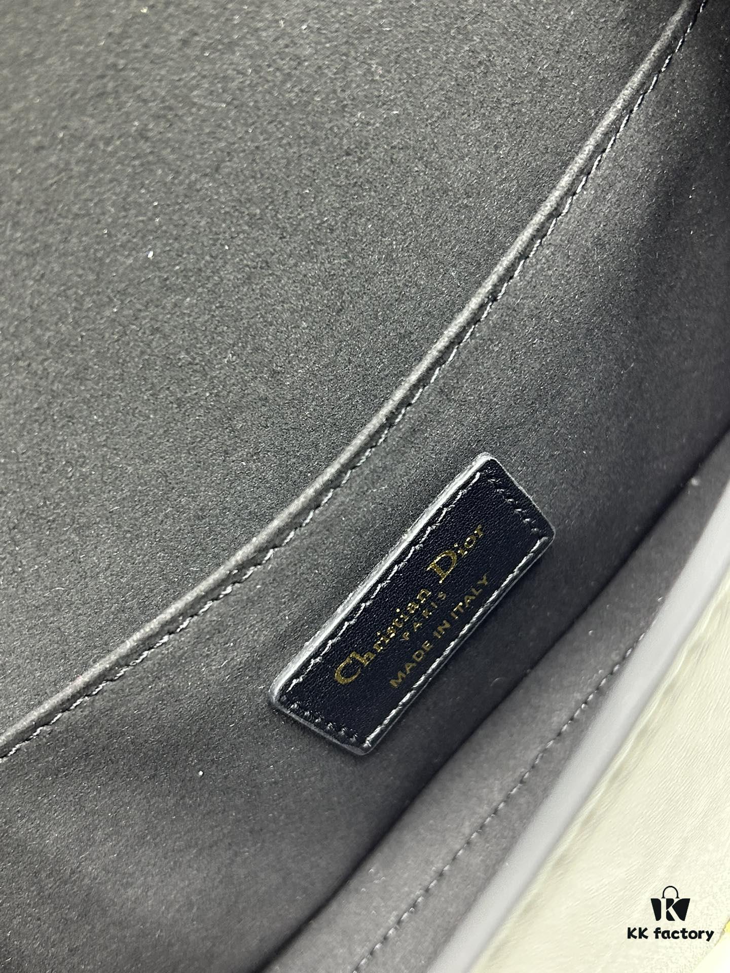 Dior Bobby Bag, Early Autumn New Vintage Style, Full-Grain Calfskin Texture, Structured Body with Antique-Finish Hardware