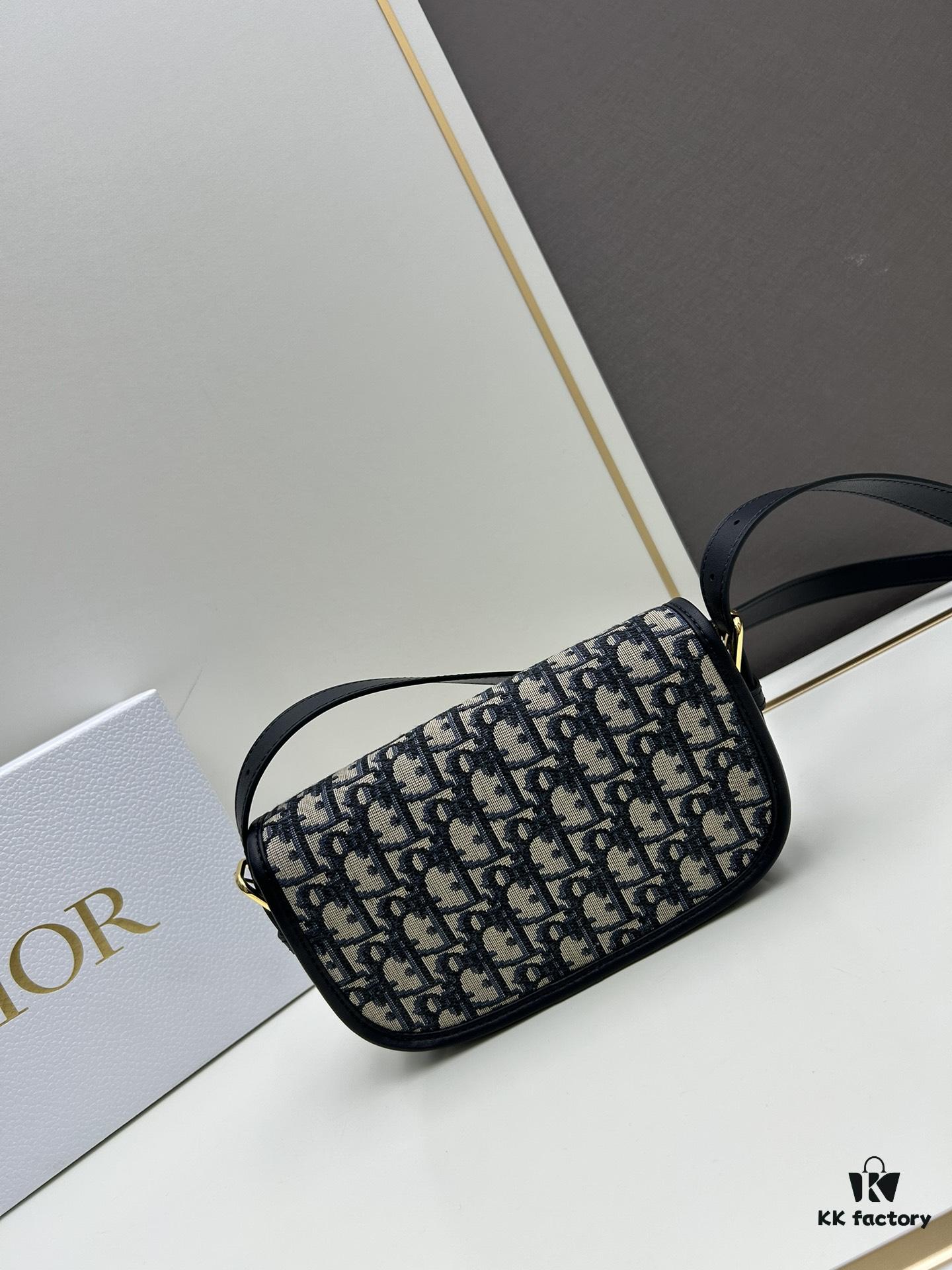 Dior Bobby Retro Style Tofu Bag - Full-Grain Calfskin Leather, 21-inch Horizontal Design