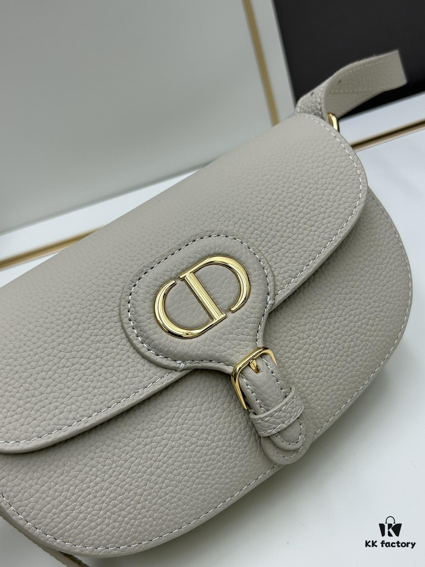 Dior Bobby Tote Bag, Fall Early New Arrival, Vintage Style Cowhide Handbag, Full-Grain Leather, 21-Inch Wide Model