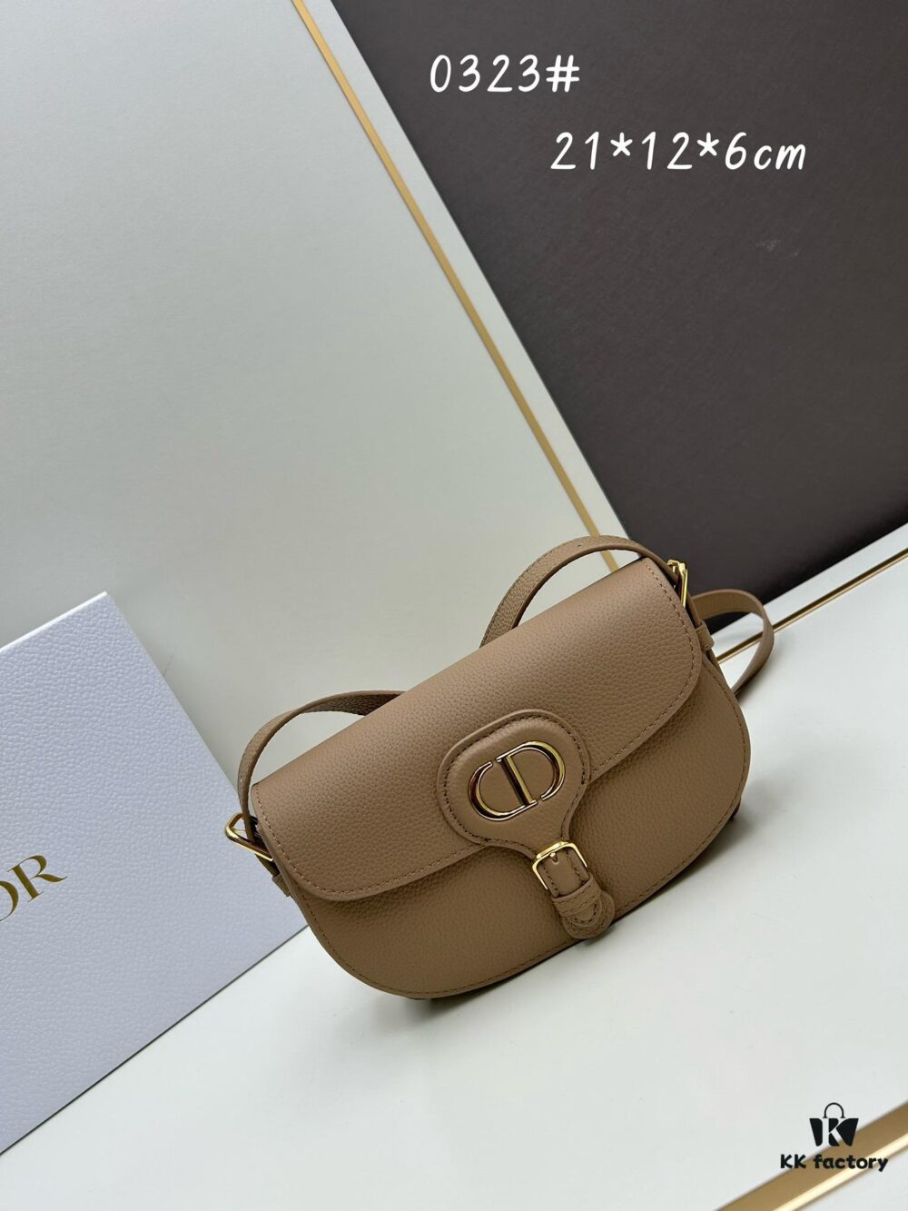 Dior Bobby Tote Bag, 21-inch Wide Style, Full-Grain Leather, Early Autumn New Vintage Collection