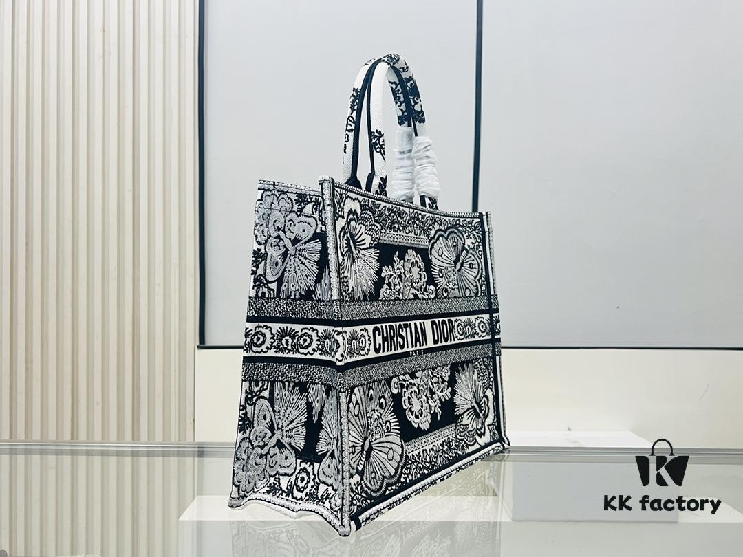 Large Original Surplus Stock Dior Book Tote - Thick Yarn, Heavy Fabric