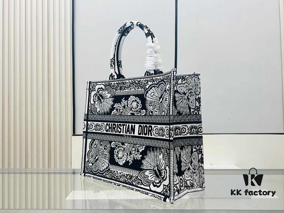 Large Original Surplus Stock Dior Book Tote - Thick Yarn, Heavy Fabric