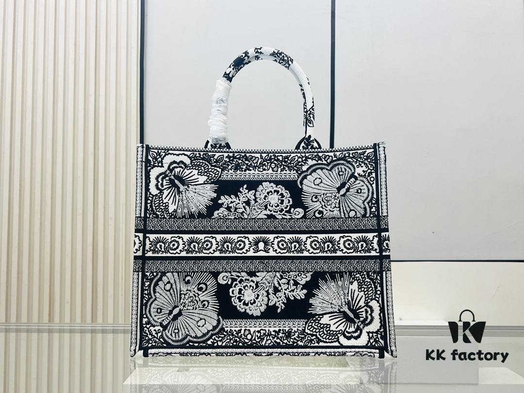 Large Original Surplus Stock Dior Book Tote - Thick Yarn, Heavy Fabric