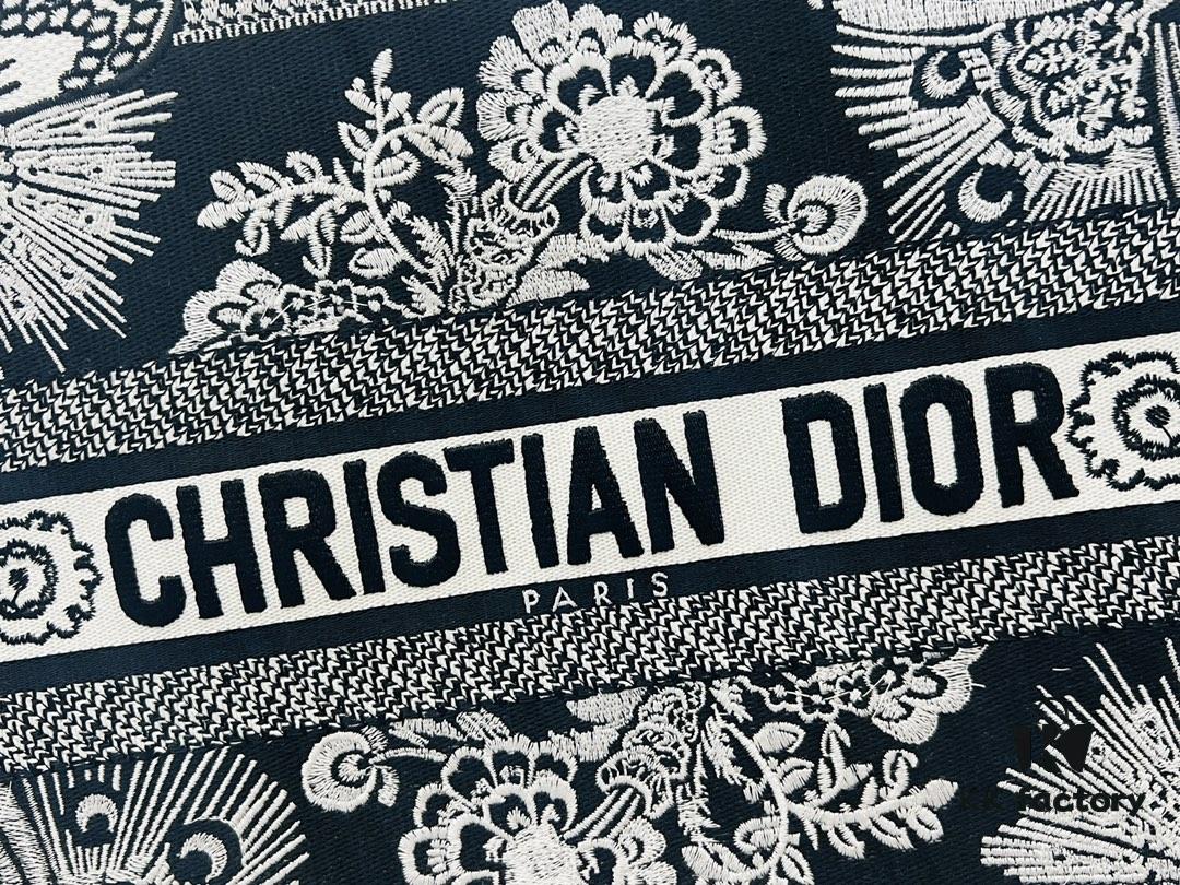 Large Original Surplus Stock Dior Book Tote - Thick Yarn, Heavy Fabric