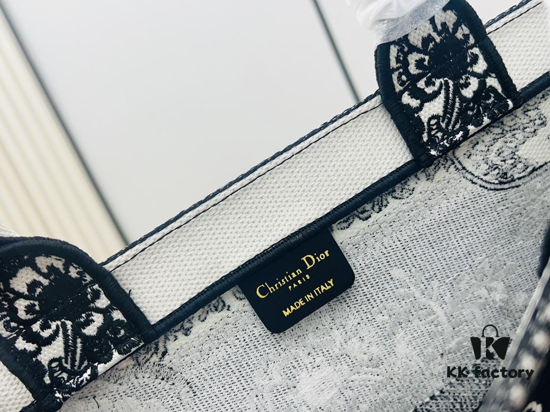 Large Original Surplus Stock Dior Book Tote - Thick Yarn, Heavy Fabric