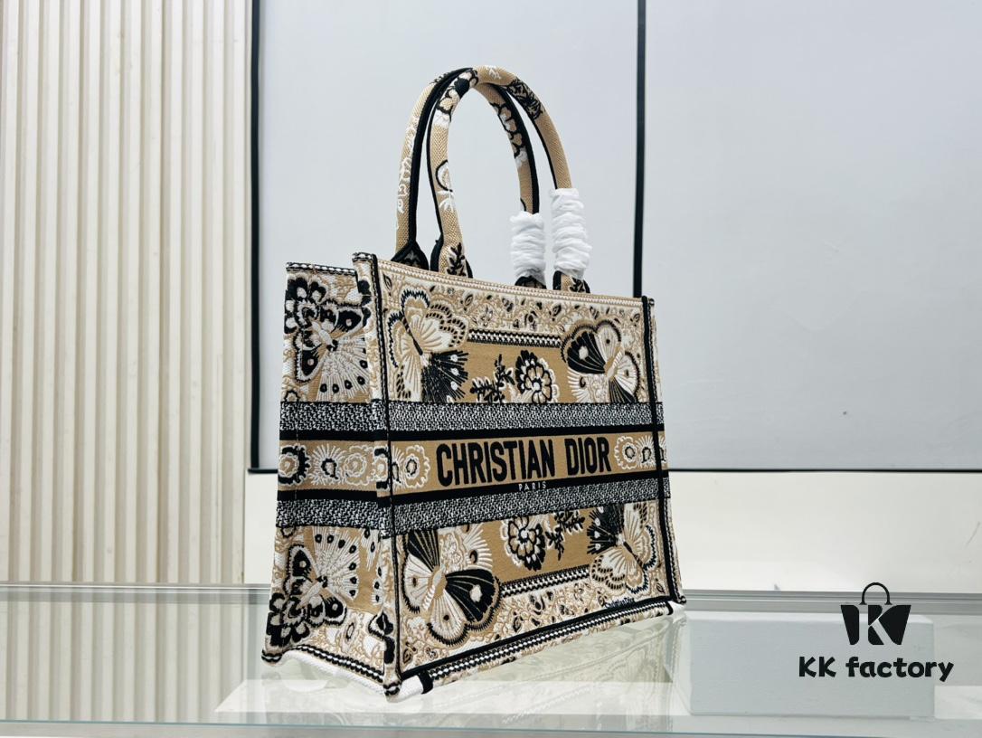 Original Surplus Stock of Thick Yarn Fabric Medium Size Di0r Book Tote