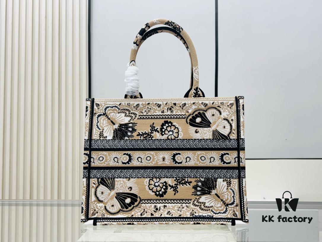 Original Surplus Stock of Thick Yarn Fabric Medium Size Di0r Book Tote