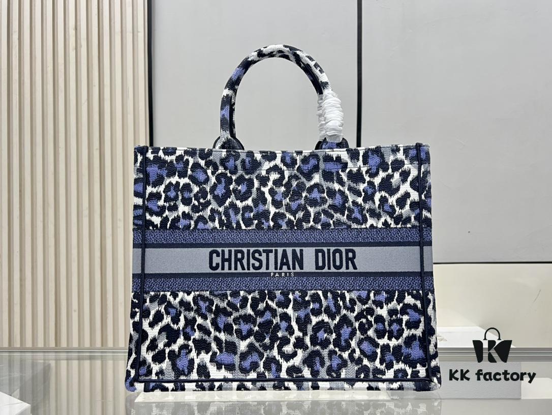 Oversized Original Order Di0r Book Tote in Thick Yarn Fabric