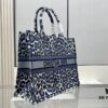 Oversized Original Order Di0r Book Tote in Thick Yarn Fabric