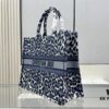 Oversized Original Order Di0r Book Tote in Thick Yarn Fabric