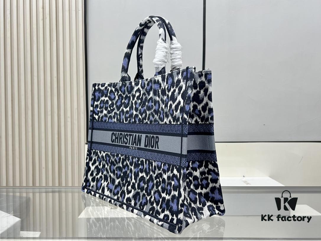 Oversized Original Order Di0r Book Tote in Thick Yarn Fabric