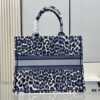 Oversized Original Order Di0r Book Tote in Thick Yarn Fabric