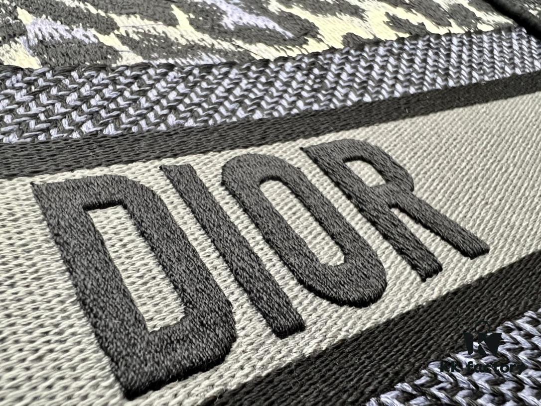 Oversized Original Order Di0r Book Tote in Thick Yarn Fabric