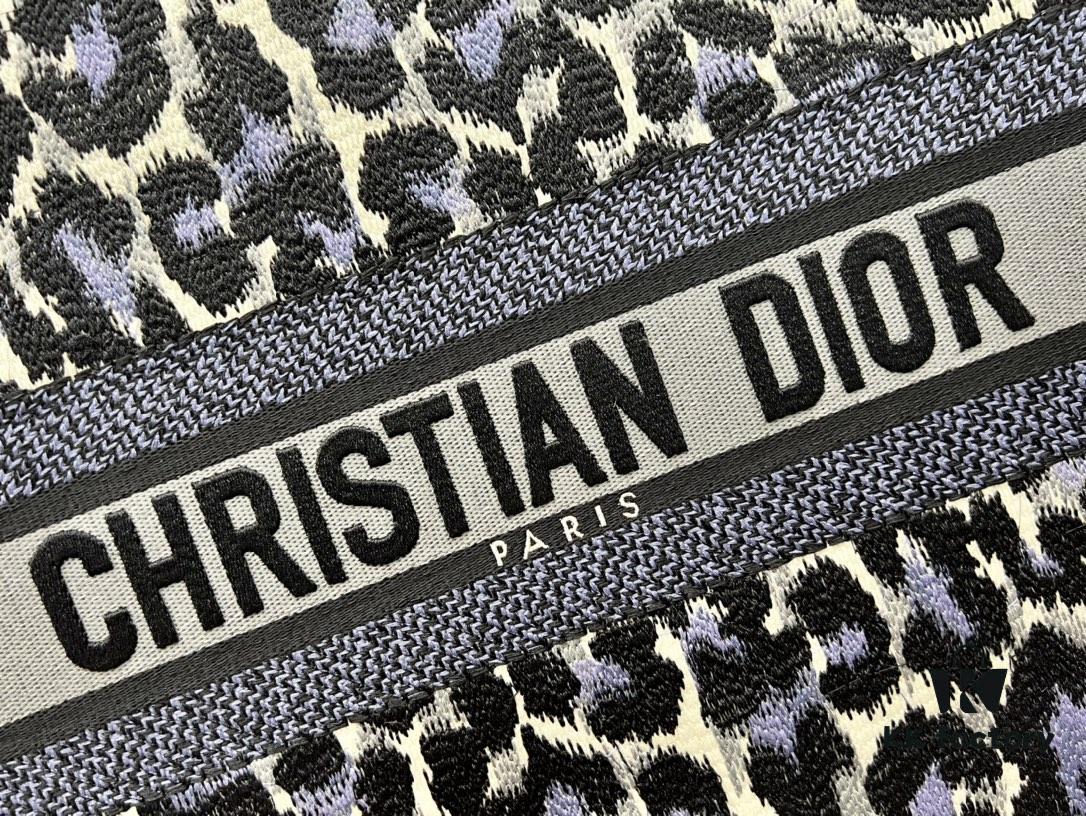 Oversized Original Order Di0r Book Tote in Thick Yarn Fabric