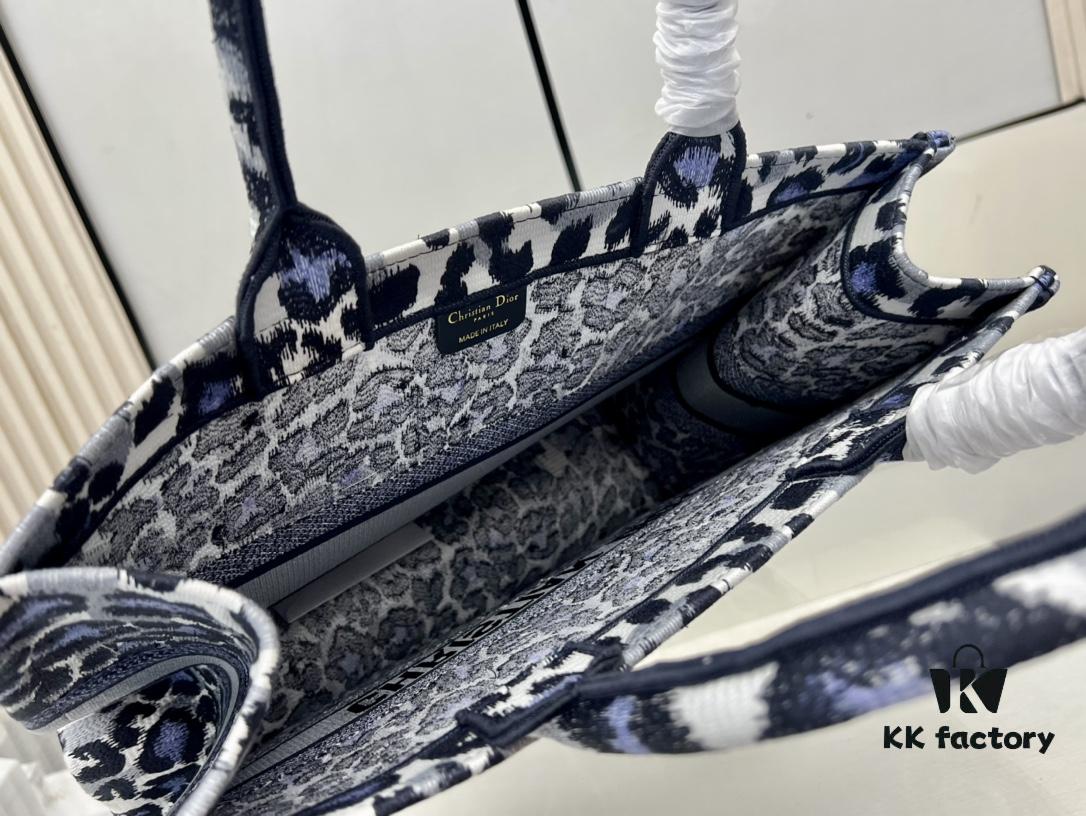 Oversized Original Order Di0r Book Tote in Thick Yarn Fabric