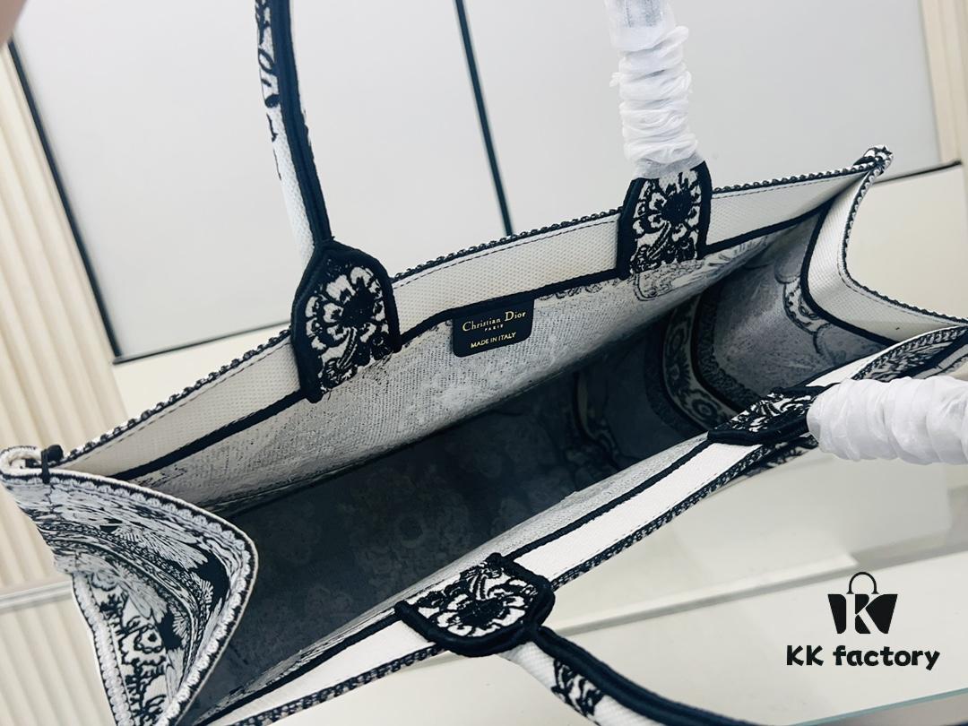 Large Original Surplus Stock Dior Book Tote - Thick Yarn, Heavy Fabric