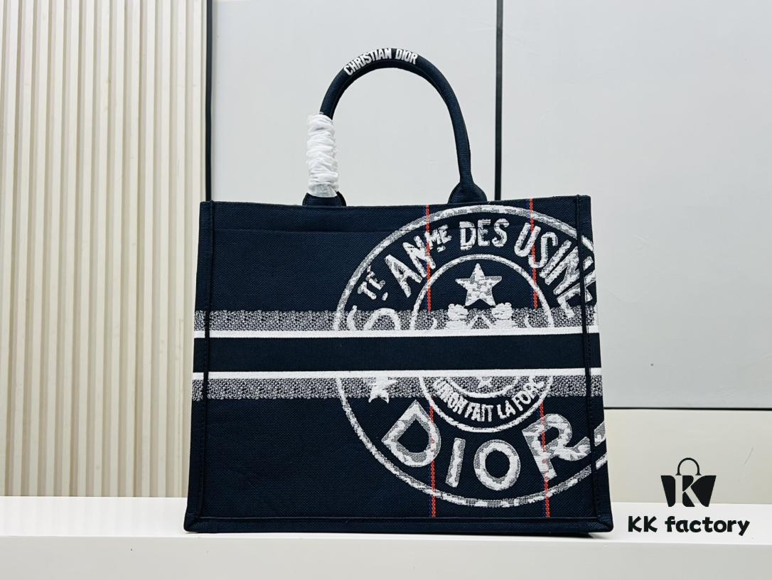 Oversized Original Order Thick Yarn Fabric Dior Book Tote