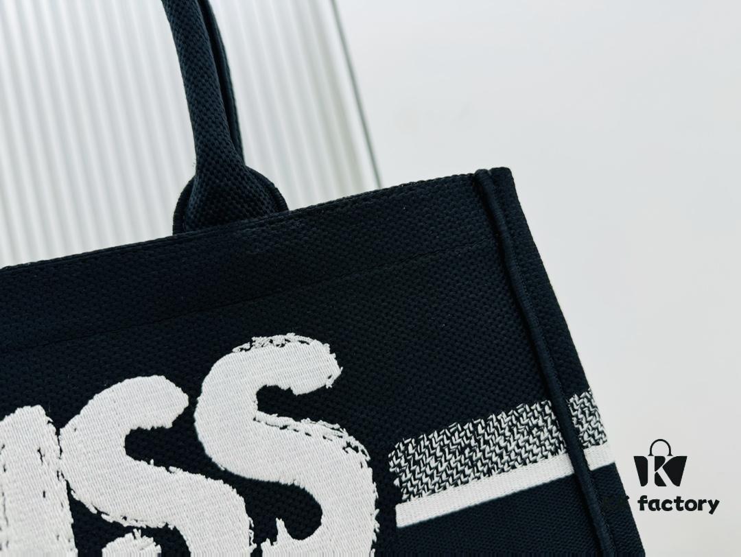 Thick Yarn Heavy Fabric Original Order Medium Size Di0r Book Tote