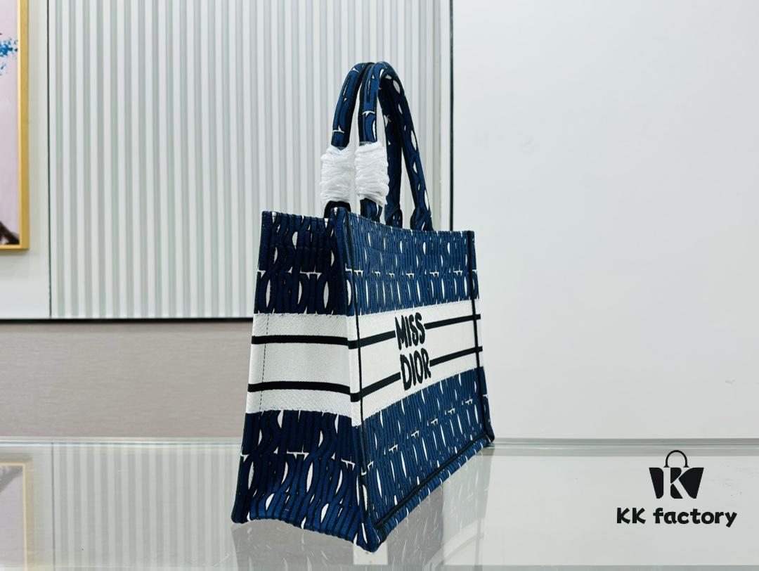 Original Surplus Stock Medium Di0r Book Tote in Thick, Heavy Yarn Fabric