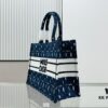 Original Surplus Stock Medium Di0r Book Tote in Thick, Heavy Yarn Fabric