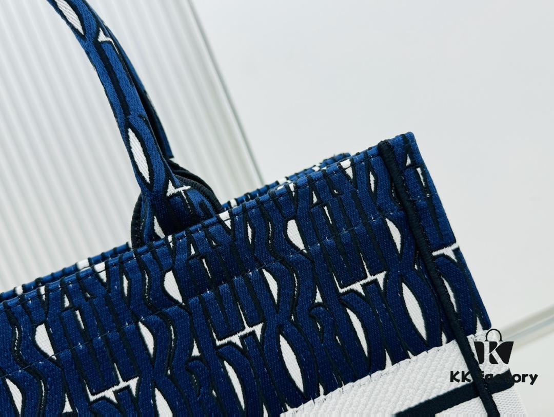 Original Surplus Stock Medium Di0r Book Tote in Thick, Heavy Yarn Fabric