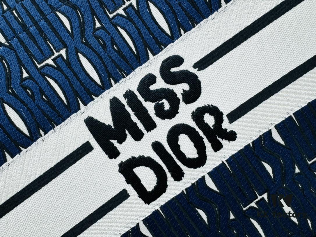 Original Surplus Stock Medium Di0r Book Tote in Thick, Heavy Yarn Fabric