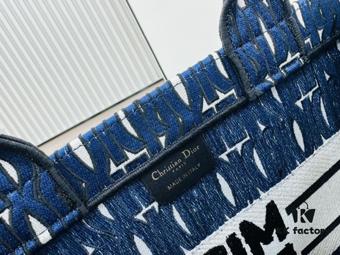 Original Surplus Stock Medium Di0r Book Tote in Thick, Heavy Yarn Fabric