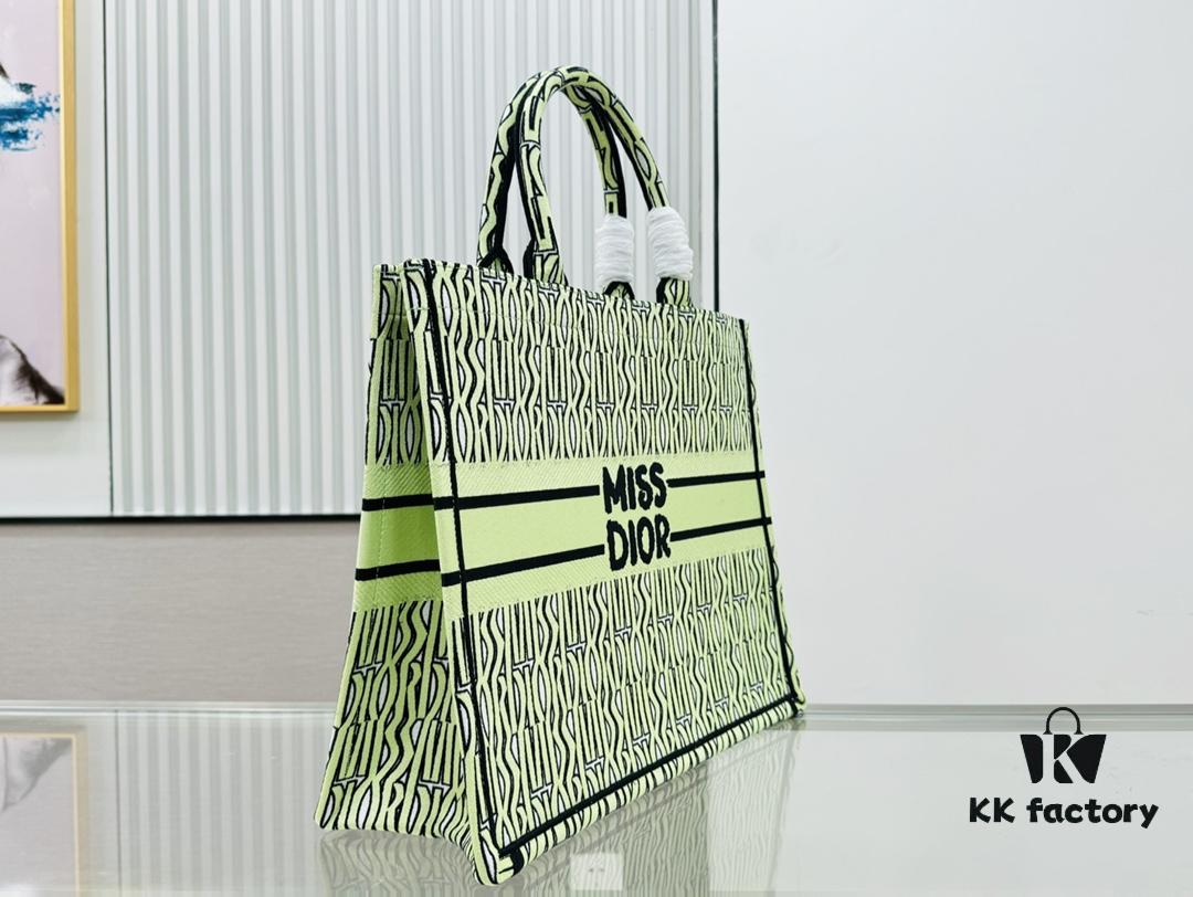 Oversized Original Order Di0r Book Tote in Thick, Heavyweight Yarn Fabric